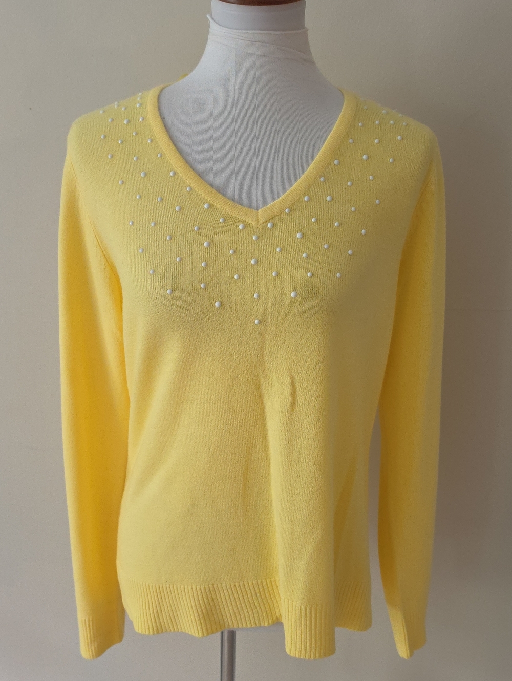 CAROLYN TAYLOR WOMEN'S  YELLOW SWEATER  PRE-OWNED